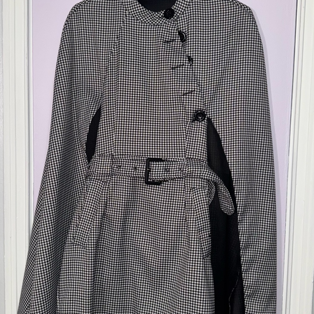 Chic Houndstooth Long Sleeve Dress